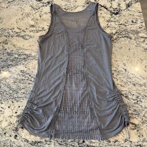LULULEMON Run Tie And Fly Tank Top Gray Shirt Women's Small Size 4 Athletic Grey